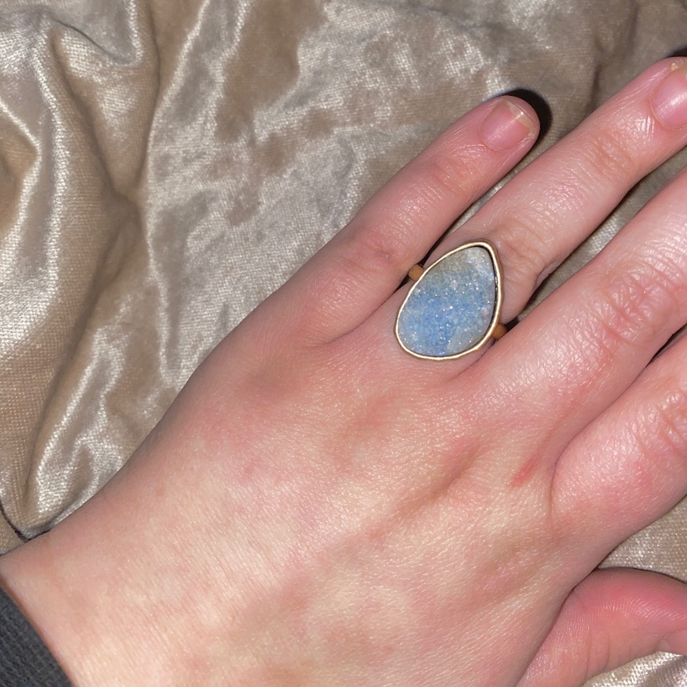 Blue Crystal Gensrone Ring!
